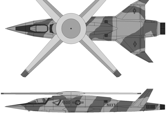 Вертолет Sikorsky AHX-80 LEOPARD SHARK - чертежи, габариты, рисунки