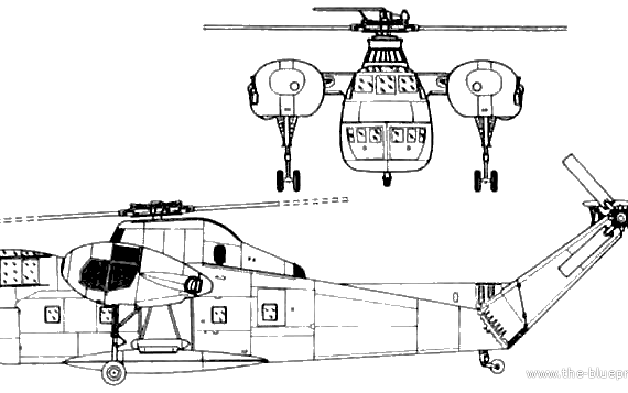 Вертолет Sikorsky CH-37B Mojave - чертежи, габариты, рисунки