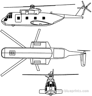 Вертолет Sikorsky CH-3E Seaking - чертежи, габариты, рисунки
