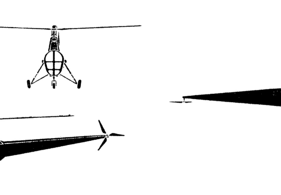 Вертолет Sikorsky Dragonfly S-51 - чертежи, габариты, рисунки