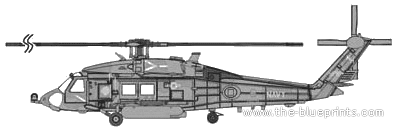 Вертолет Sikorsky HH-60H - чертежи, габариты, рисунки