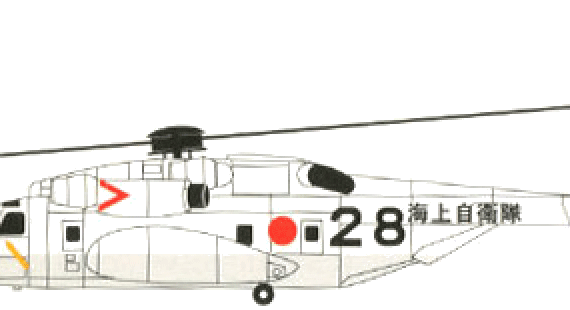 Sikorsky MH-53E Sea Dragon helicopter - drawings, dimensions, figures