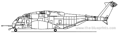 Вертолет Sikorsky MH-53E Seadragon - чертежи, габариты, рисунки
