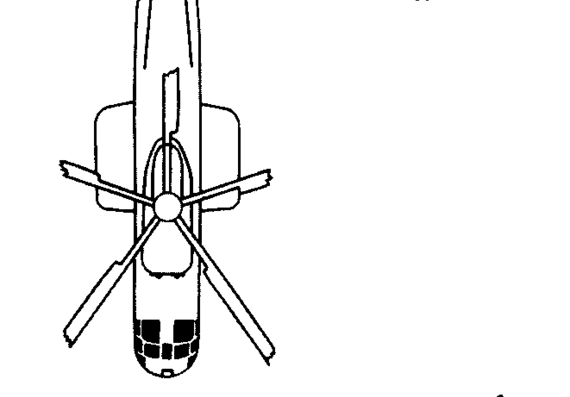 Вертолет Sikorsky S-61R CH-3 - чертежи, габариты, рисунки