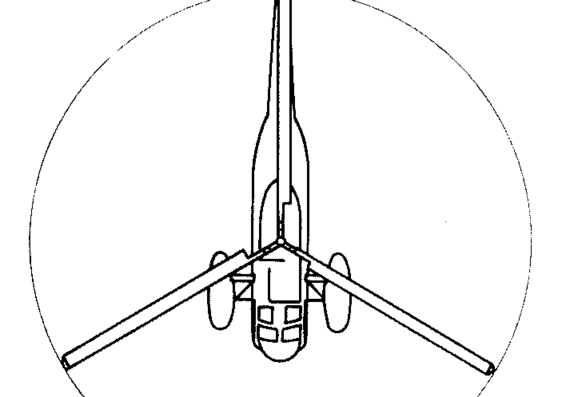 Вертолет Sikorsky S-62 - чертежи, габариты, рисунки