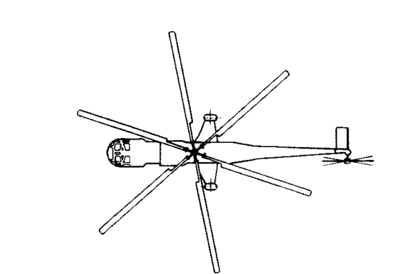 Sikorsky S-64 CH-53 helicopter - drawings, dimensions, figures