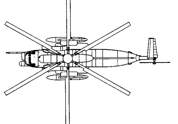 Вертолет Sikorsky S-65 CH-53 Sea Stallion - чертежи, габариты, рисунки