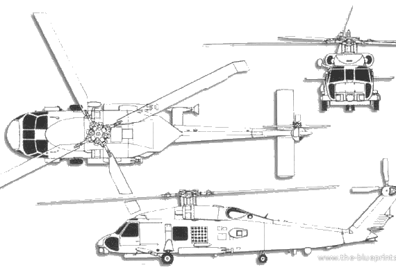 Вертолет Sikorsky UH-70 Seahawk - чертежи, габариты, рисунки