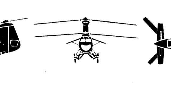 Вертолет Westland Belvedere - чертежи, габариты, рисунки