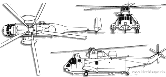 Вертолет Westland Commando - чертежи, габариты, рисунки