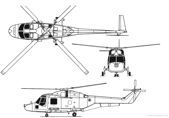 Вертолет Westland Lynx HAS - чертежи, габариты, рисунки