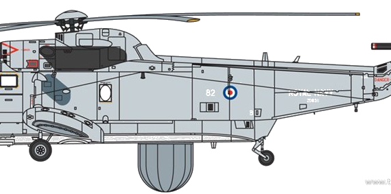 Вертолет Westland Sea King AEW.Mk2 - чертежи, габариты, рисунки