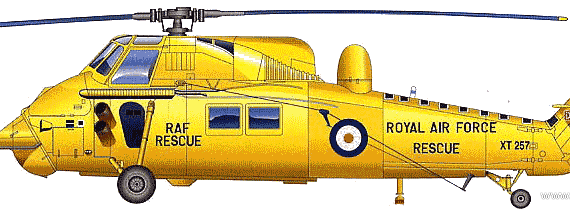 Вертолет Westland Wessex HAR.2 - чертежи, габариты, рисунки