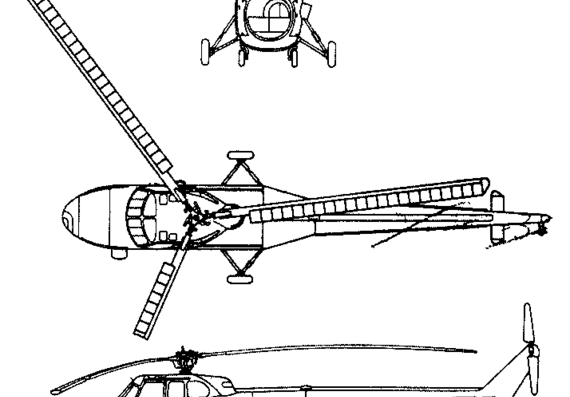 Вертолет Westland Whirlwind - чертежи, габариты, рисунки