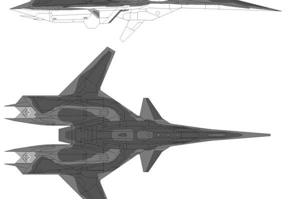 Самолет ADF-01F Falken - чертежи, габариты, рисунки