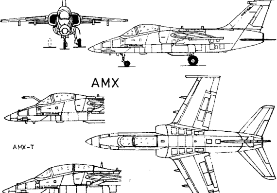 AMX International AMX aircraft - drawings, dimensions, figures