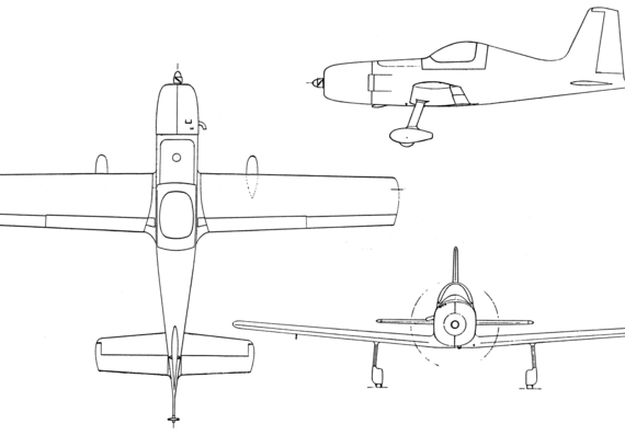 Самолет AR-5 - чертежи, габариты, рисунки