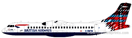 Самолет ATR-72-200 - чертежи, габариты, рисунки