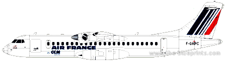 Самолет ATR-72-500 - чертежи, габариты, рисунки