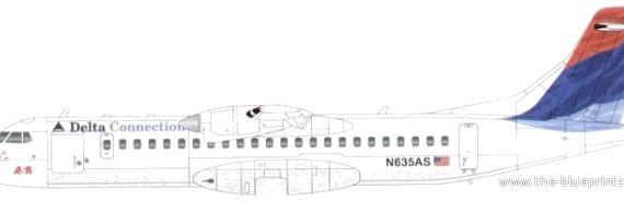 Самолет ATR 72 - чертежи, габариты, рисунки