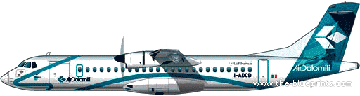 Самолет ATR ATR72-500 - чертежи, габариты, рисунки