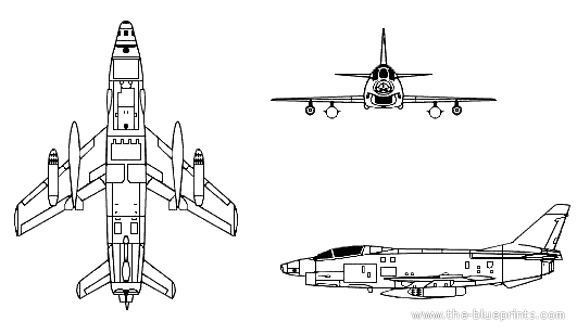 Aeritalia G 91 Y aircraft - drawings, dimensions, figures