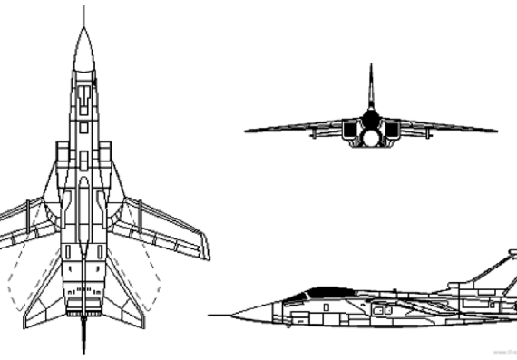 Самолет Aeritalia Tornado IDS - чертежи, габариты, рисунки
