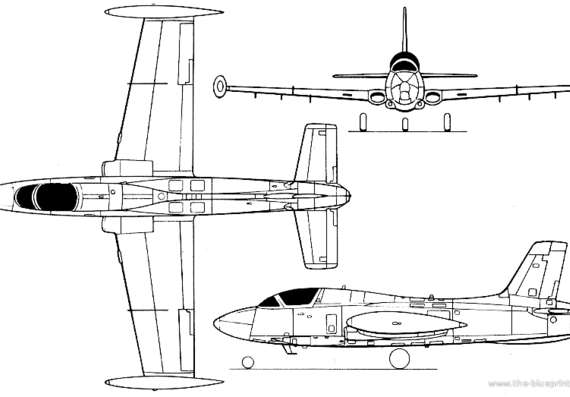 Самолет Aermacchi 326K - чертежи, габариты, рисунки