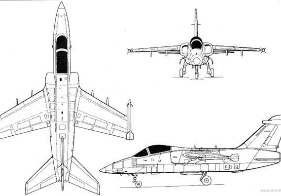 Самолет Aermacchi AMX - чертежи, габариты, рисунки