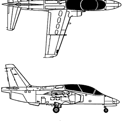 Самолет Aermacchi (SIAI-Marchetti) S 211 - чертежи, габариты, рисунки