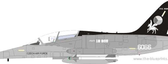 Самолет Aero L-159 Alca - чертежи, габариты, рисунки