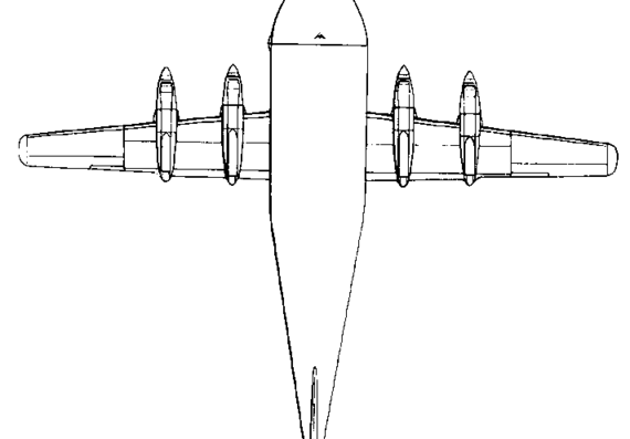 Самолет Aero Spacelines 377SGT Guppy 201 (USA) (1970) - чертежи, габариты, рисунки