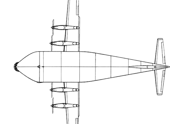 Самолет Aerospacelines Super Guppy - чертежи, габариты, рисунки