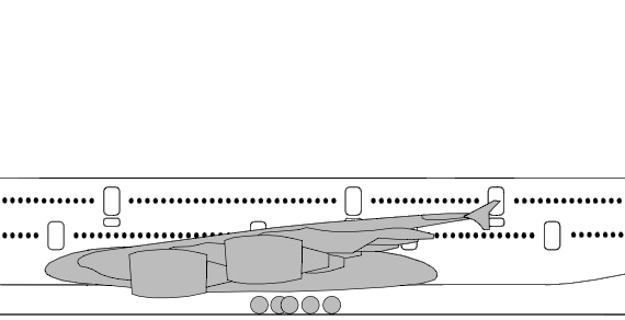 Самолет Airbus A380-900 - чертежи, габариты, рисунки