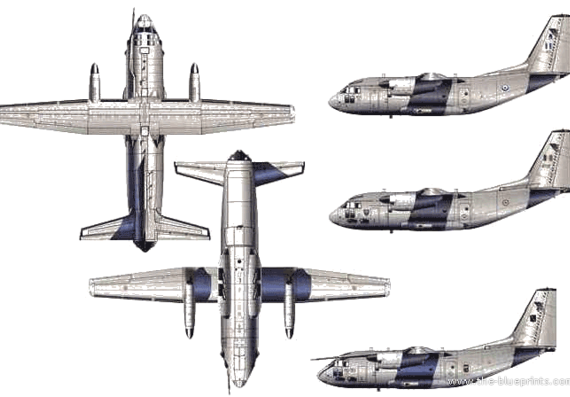 Самолет Alenia C-27J Spartan-2 - чертежи, габариты, рисунки