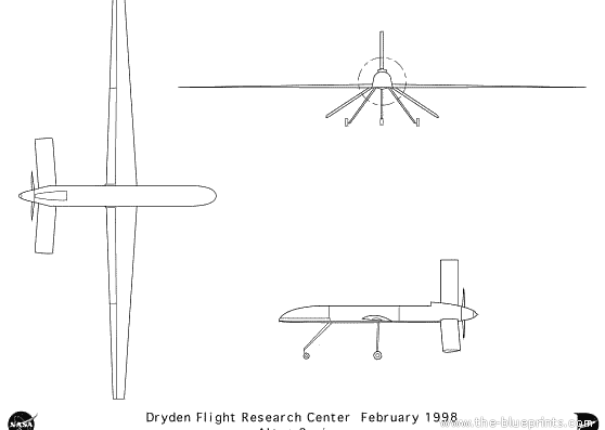 Altus aircraft - drawings, dimensions, figures