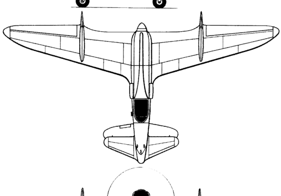 Самолет Ambrosini SS-4 - чертежи, габариты, рисунки