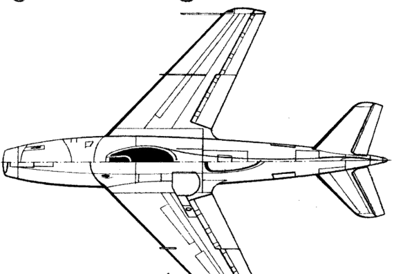 Самолет Ambrosini Sagittario - чертежи, габариты, рисунки