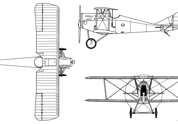 Самолет Ansaldo A-1 Balilla - чертежи, габариты, рисунки
