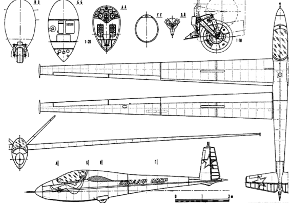 Самолет Antonov A-15 - чертежи, габариты, рисунки
