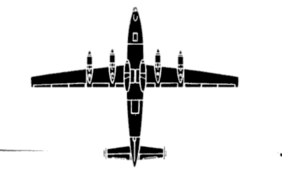 Самолет Antonov An-10 A Cat - чертежи, габариты, рисунки