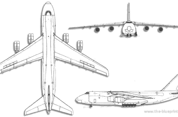 Самолет Antonov An-124 Condor - чертежи, габариты, рисунки