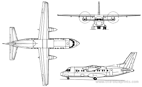 Aircraft Antonov An-140 - drawings, dimensions, figures