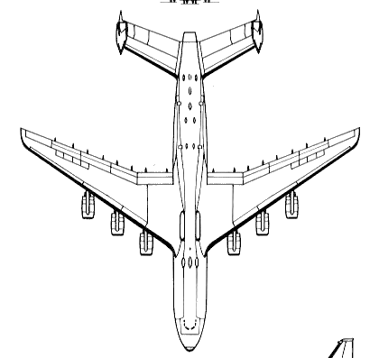 Самолет Antonov An-225 Mrija - чертежи, габариты, рисунки
