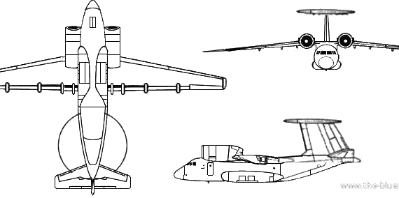 Самолет Antonov An-71 Madcap - чертежи, габариты, рисунки