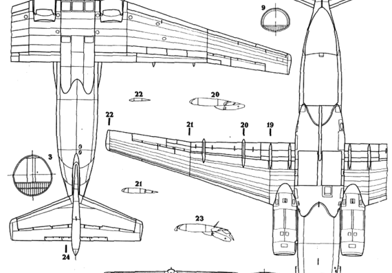 Самолет Antonov An-72 - чертежи, габариты, рисунки
