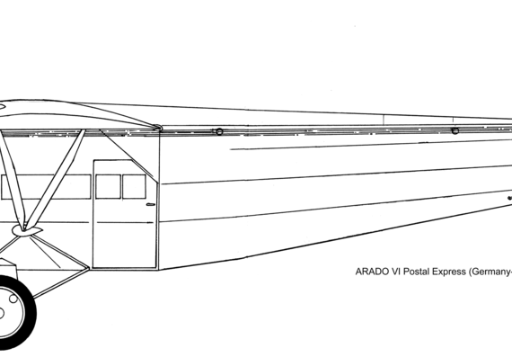 Самолет Arado VI mail transport - чертежи, габариты, рисунки