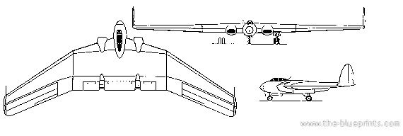 Самолет Armstrong Whitworth AW-52 - чертежи, габариты, рисунки