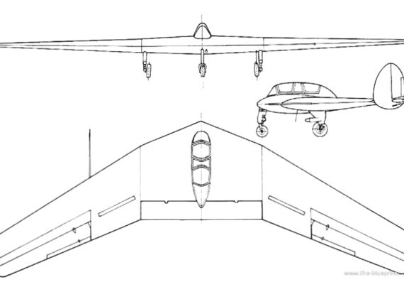 Самолет Armstrong Whitworth A.W.52G (England) (1946) - чертежи, габариты, рисунки