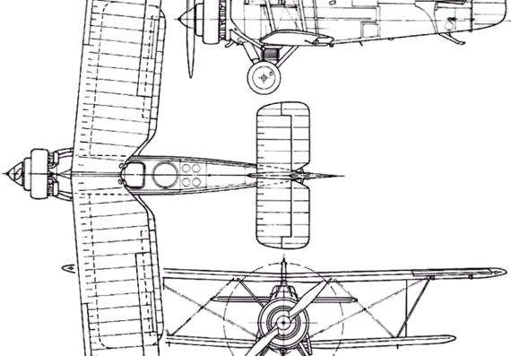 Самолет Armstrong Whitworth Atlas (England) (1925) - чертежи, габариты, рисунки